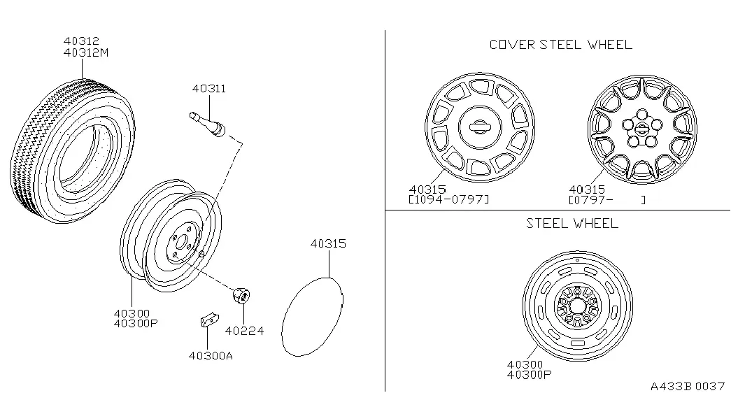 Steel Wheel and Tire diagram