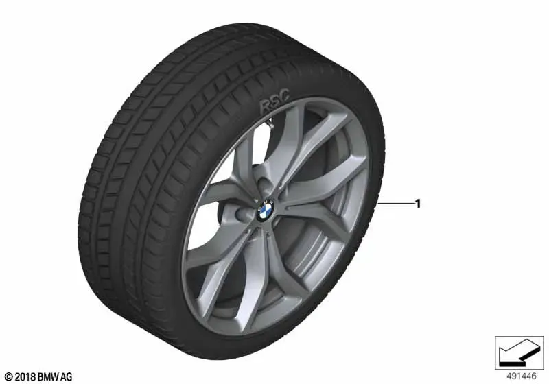 Winter Wheel Assembly 19" diagram