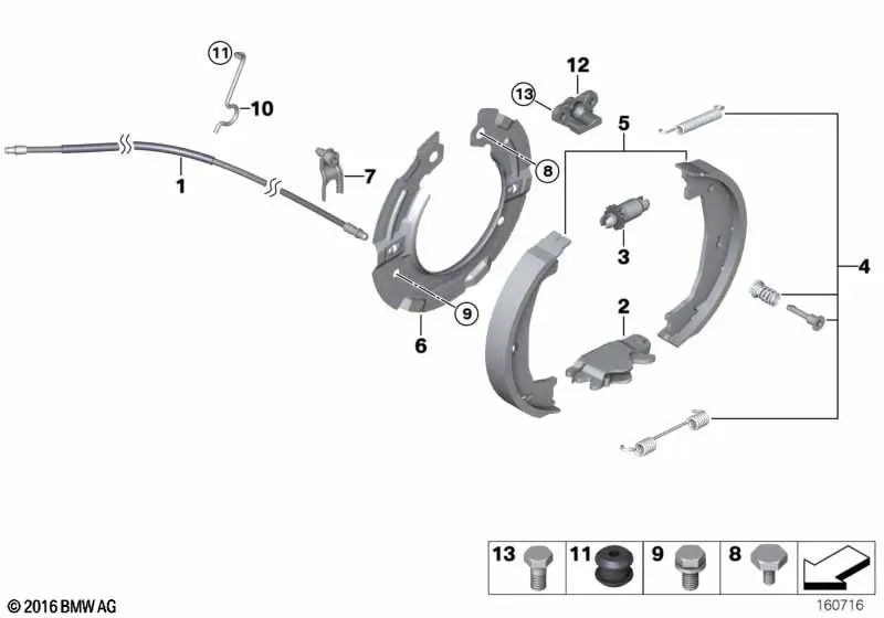 Parking Brake Shoes diagram