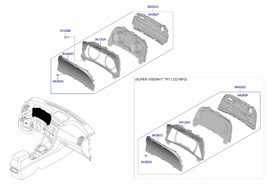 Комбинация приборов diagram