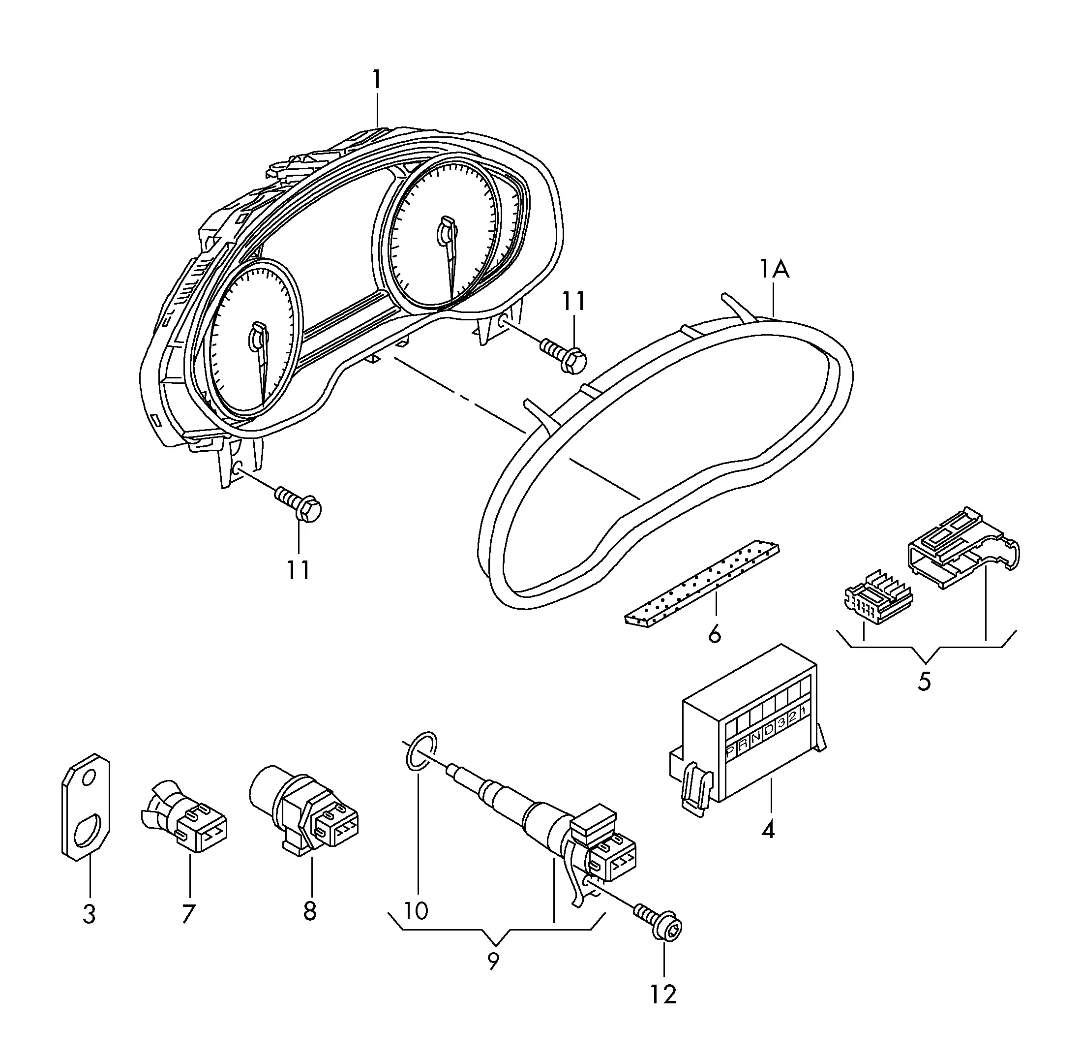 Instrument Cluster and Sensors diagram