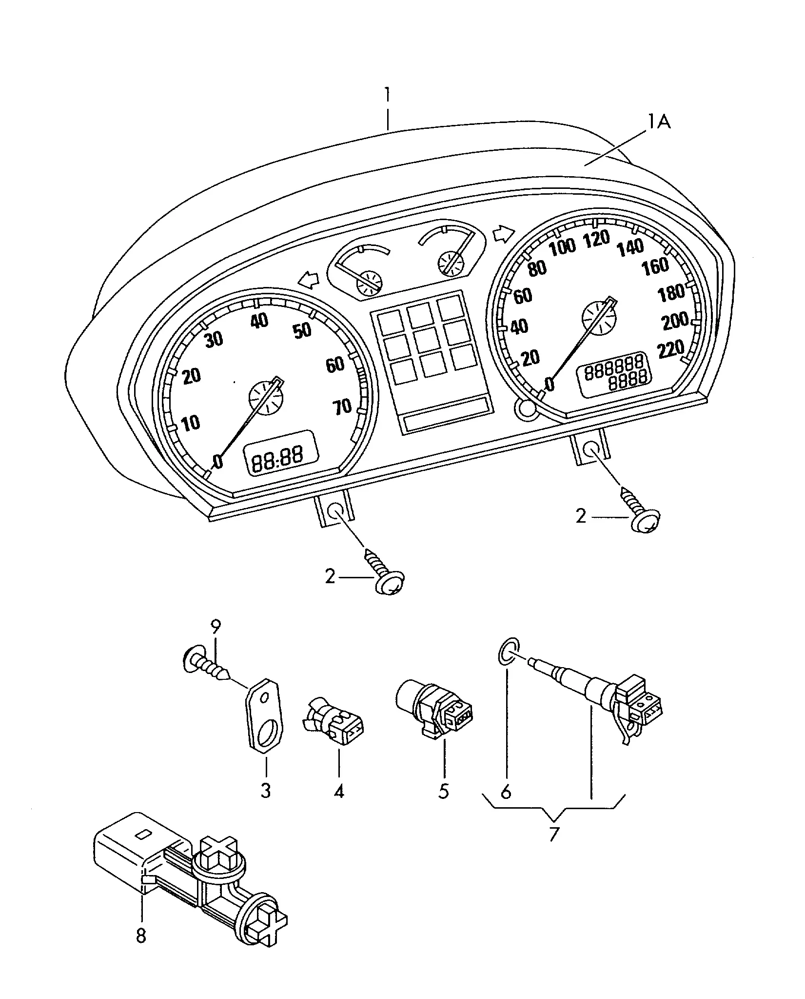 Instrument Cluster and Sensors diagram