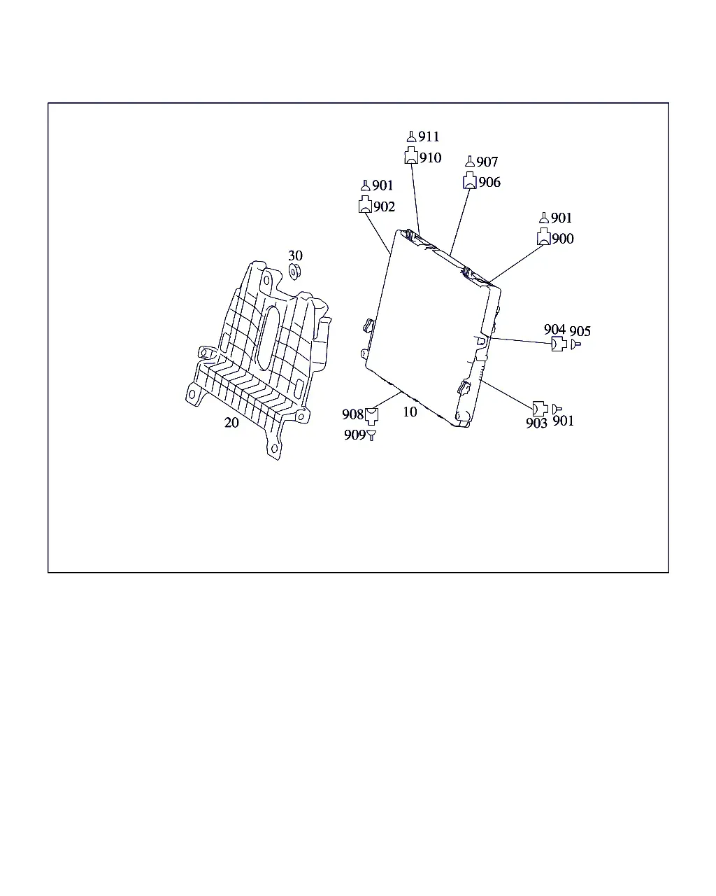 Switching Unit in Front Passenger Footwell diagram