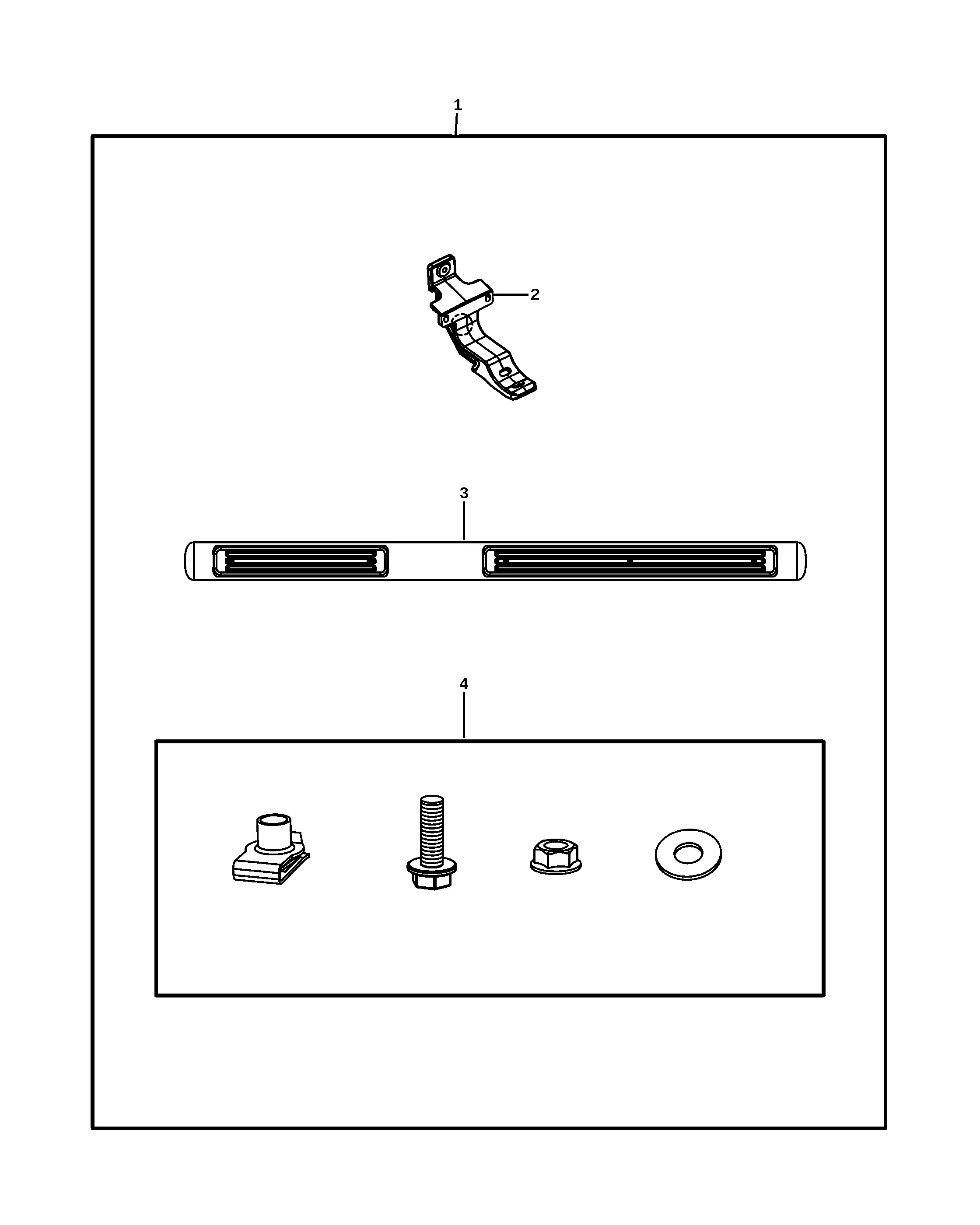 Tubular Side Step Kit diagram