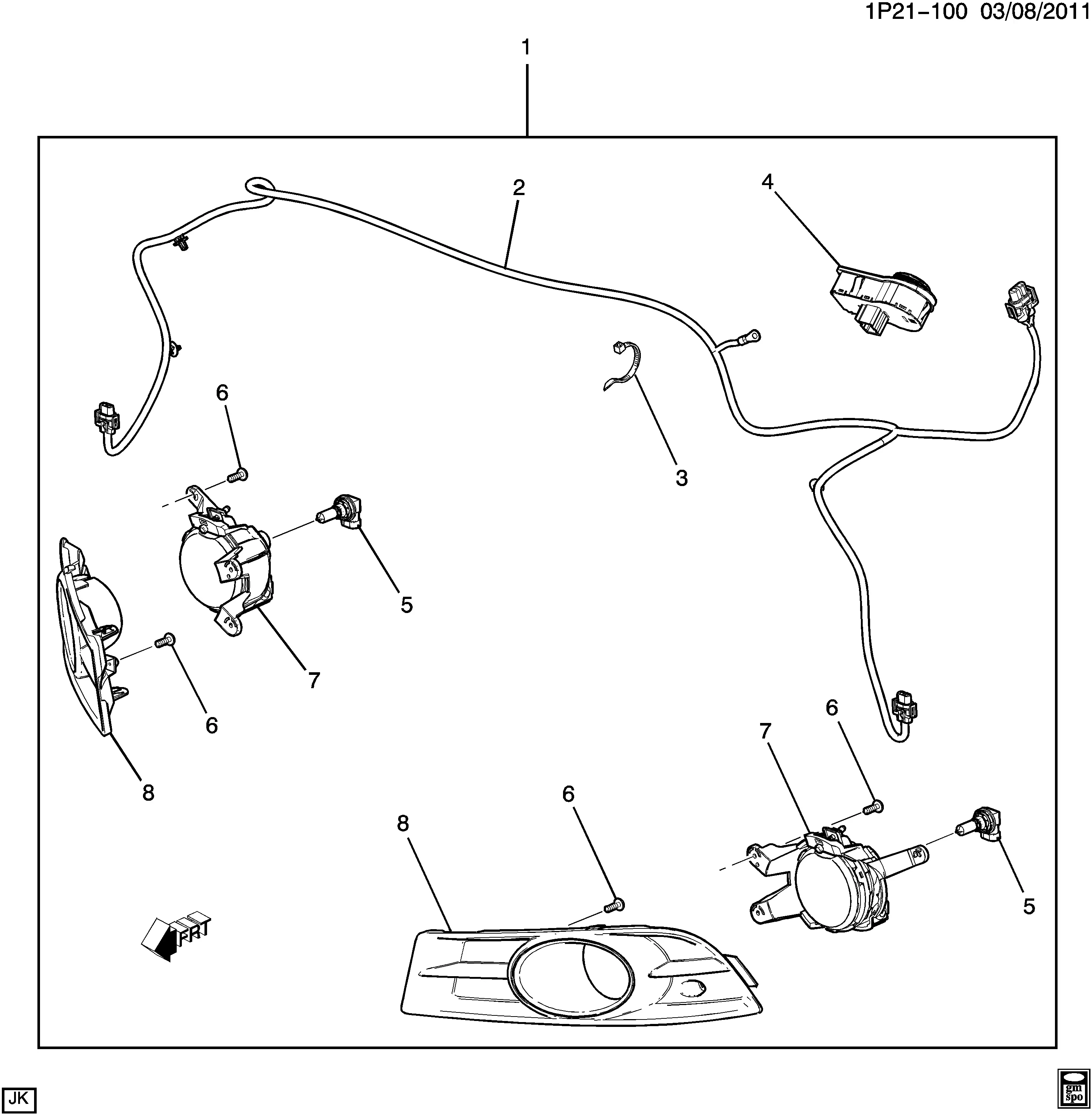 Front Fog Lamp Kit diagram