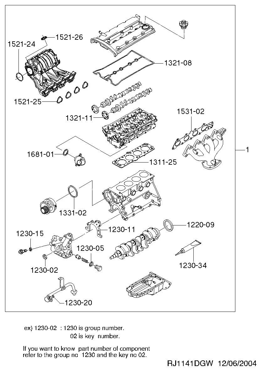 Engine Gasket Set diagram