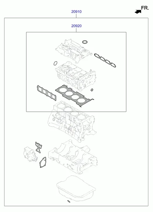 Engine Gasket Kit diagram