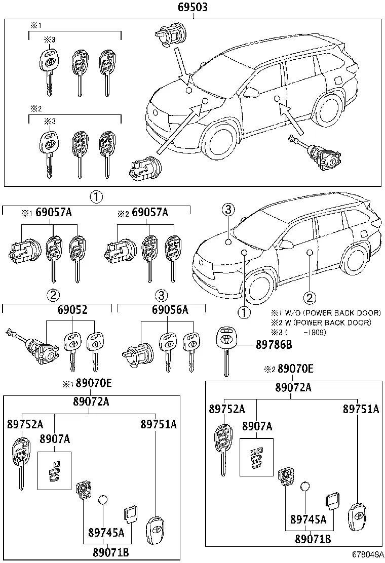 Lock Cylinder and Key Set diagram