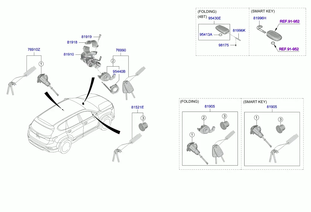 Ignition Lock and Key Set diagram