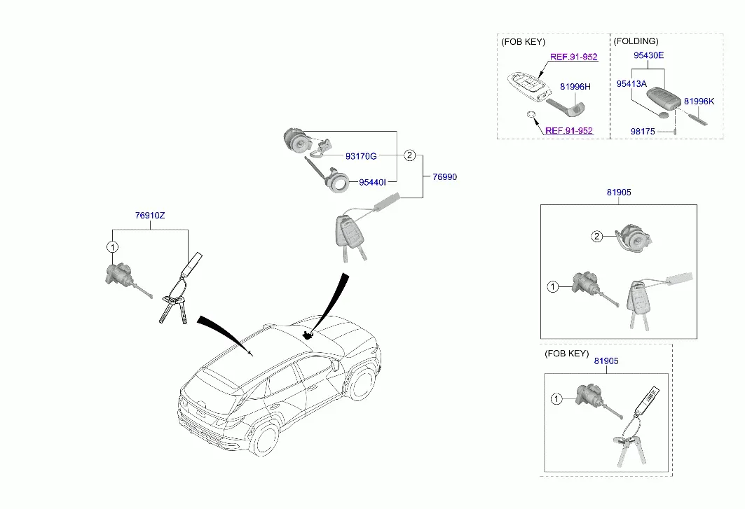 Ignition Lock and Key Set diagram