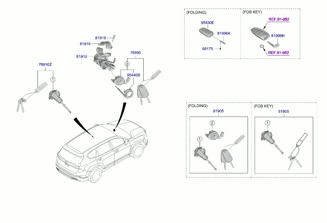 Ignition Lock and Key Set diagram