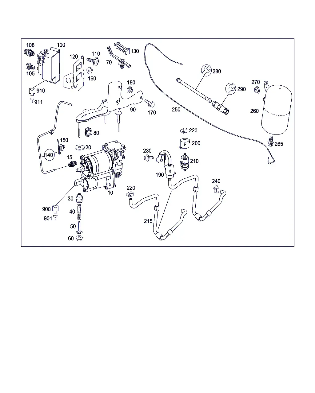 A/C Compressor and Piping diagram