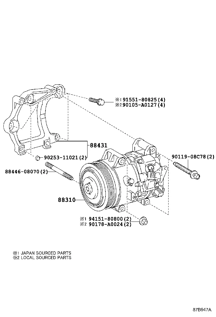 A/C Compressor diagram