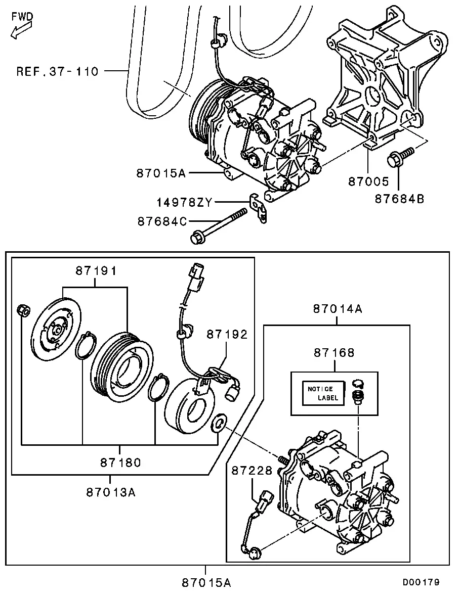 A/C Compressor diagram
