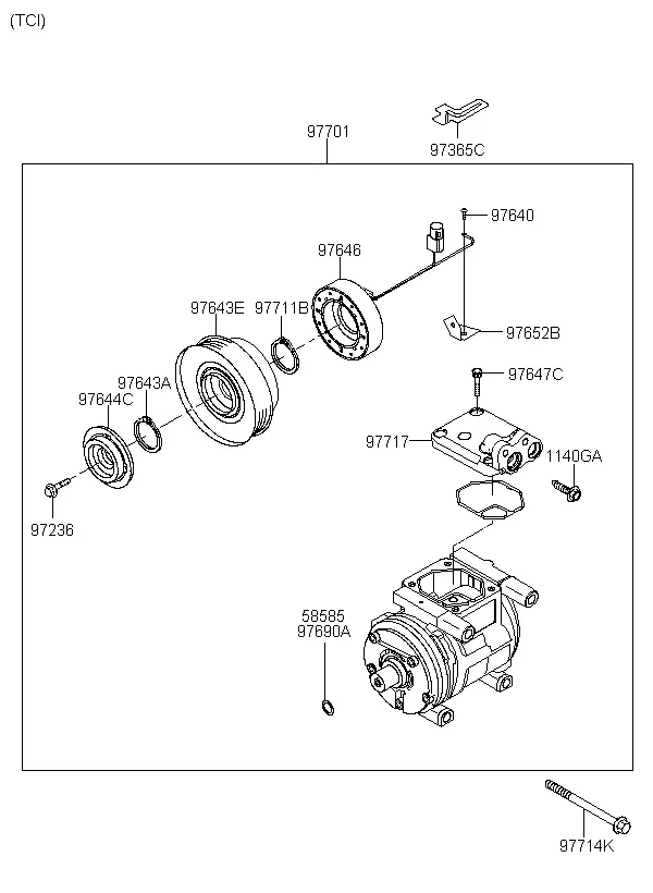 A/C Compressor diagram