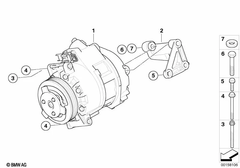 A/C Compressor and Accessories diagram