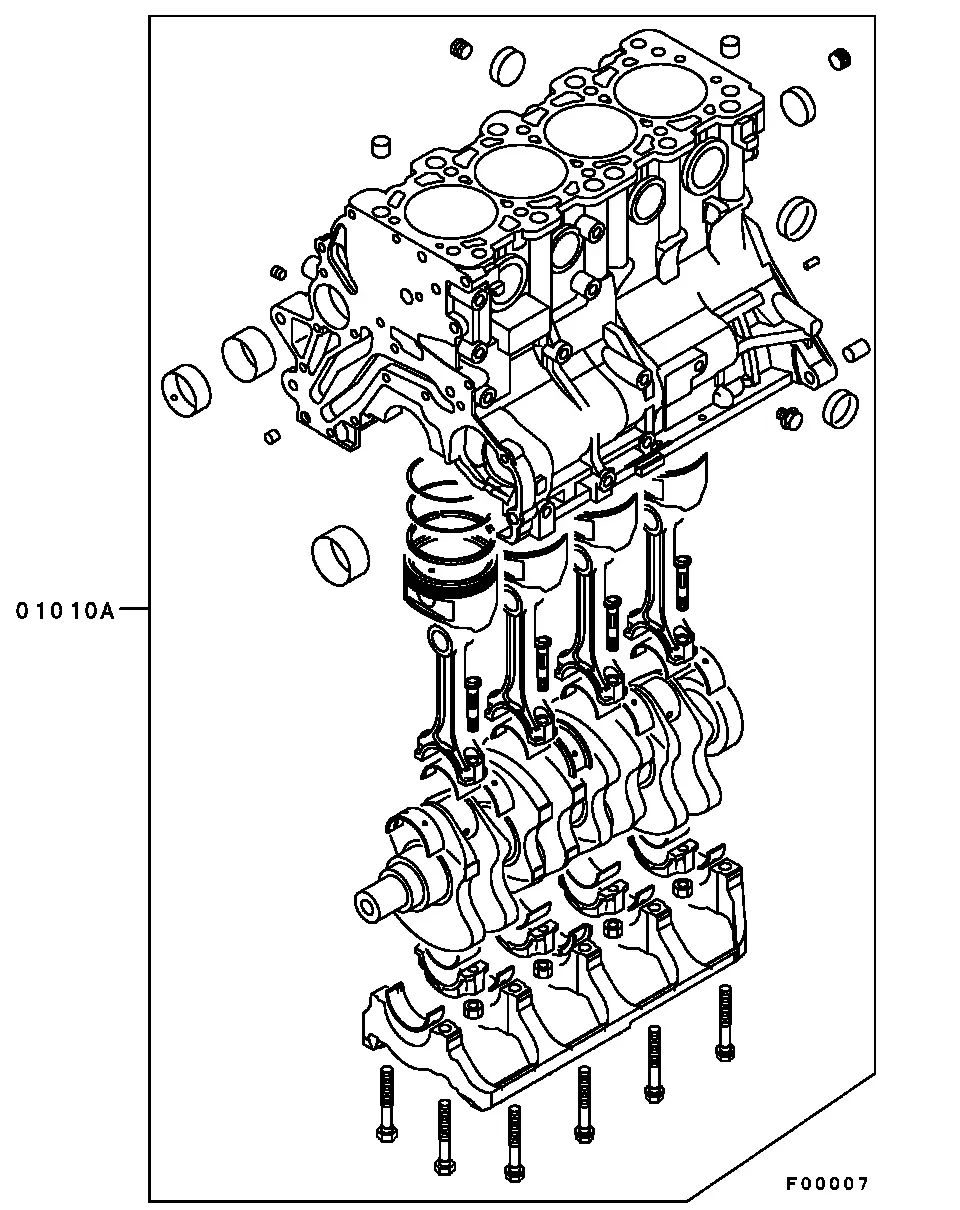 Short Engine Assembly diagram