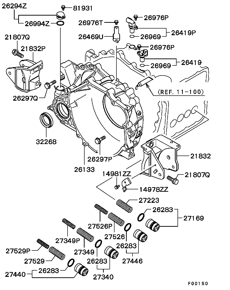Automatic Transmission Case diagram