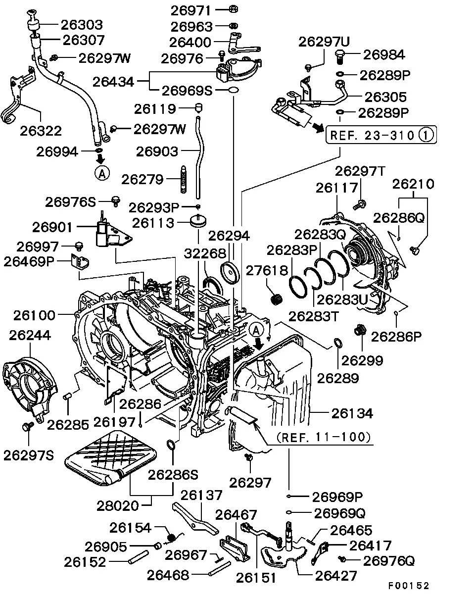 Automatic Transmission Case diagram