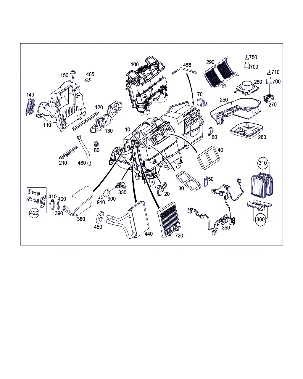 HVAC Housing Assembly diagram