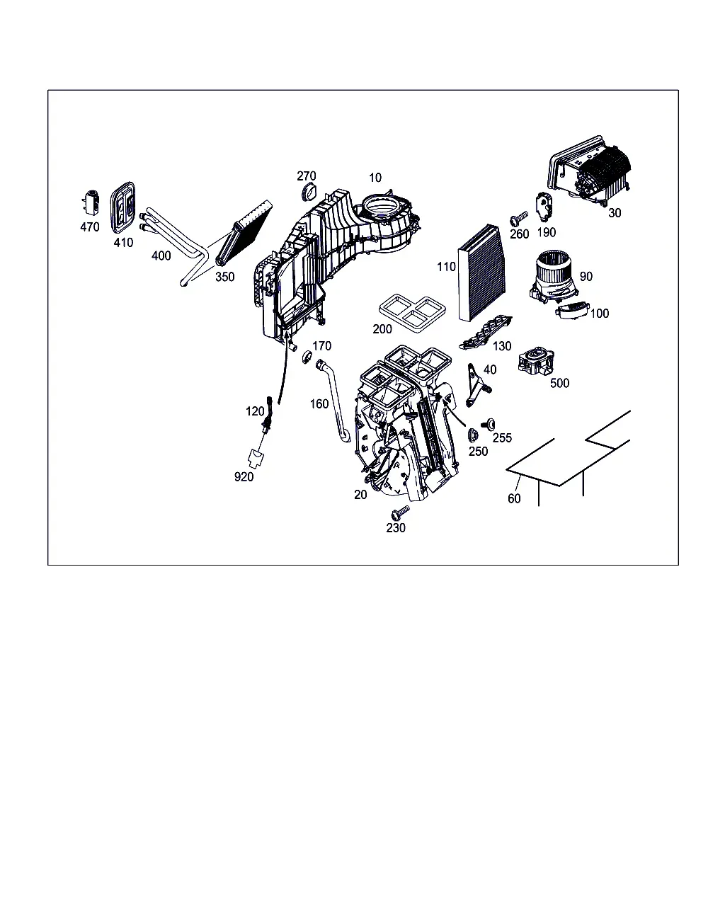 HVAC Housing Assembly diagram