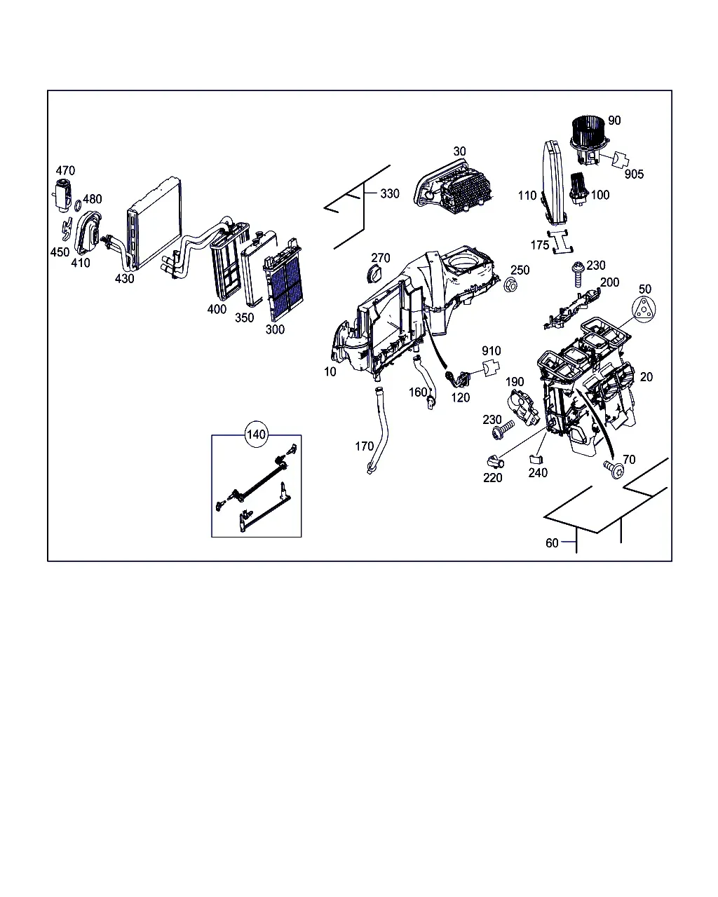 HVAC Housing Assembly diagram