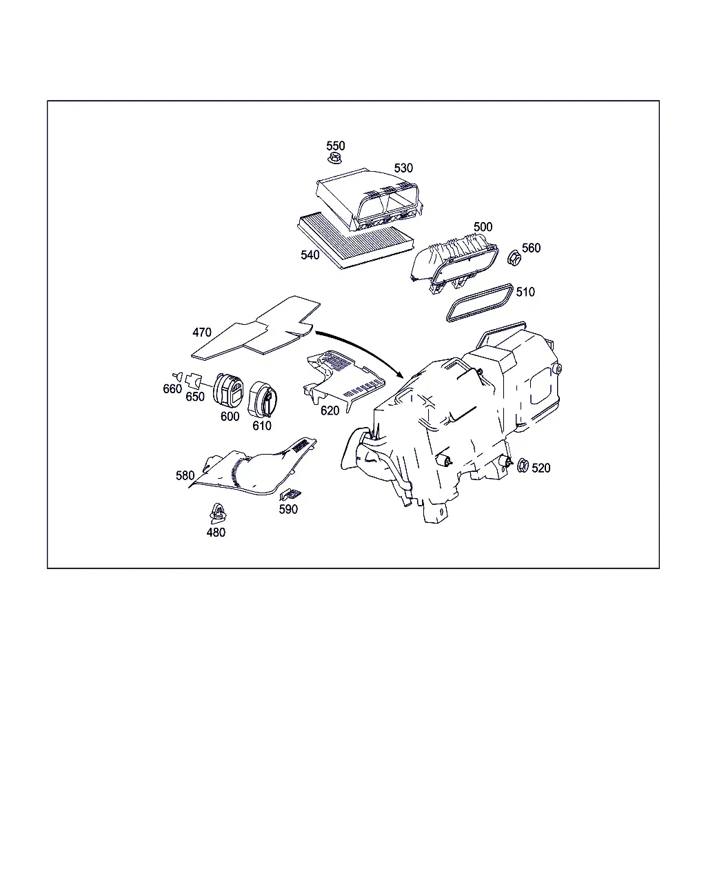 HVAC Housing Assembly diagram