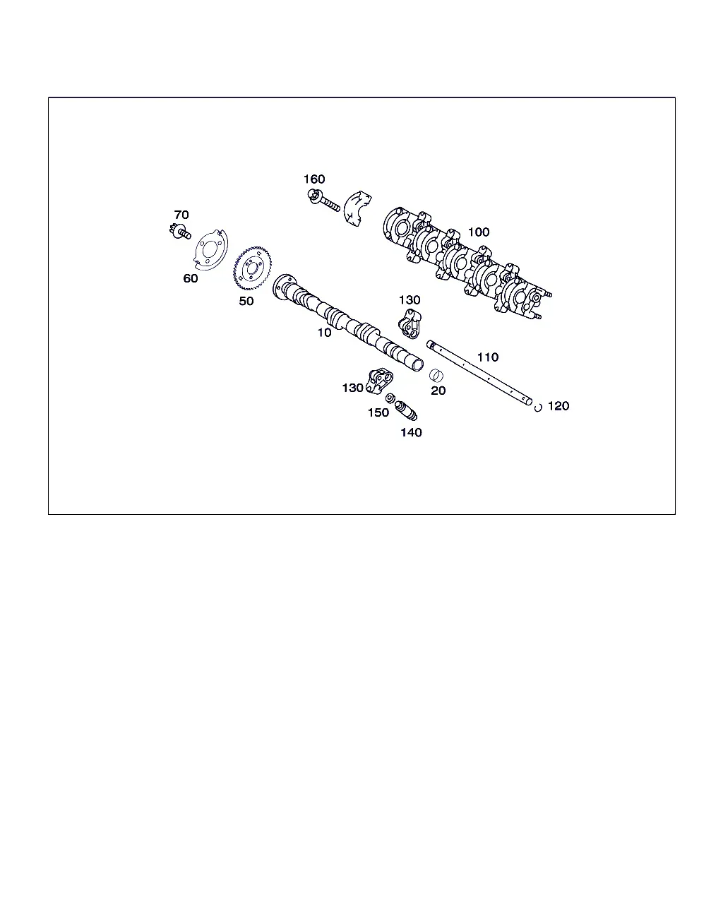 Корпус подшипников распредвала и распредвал diagram