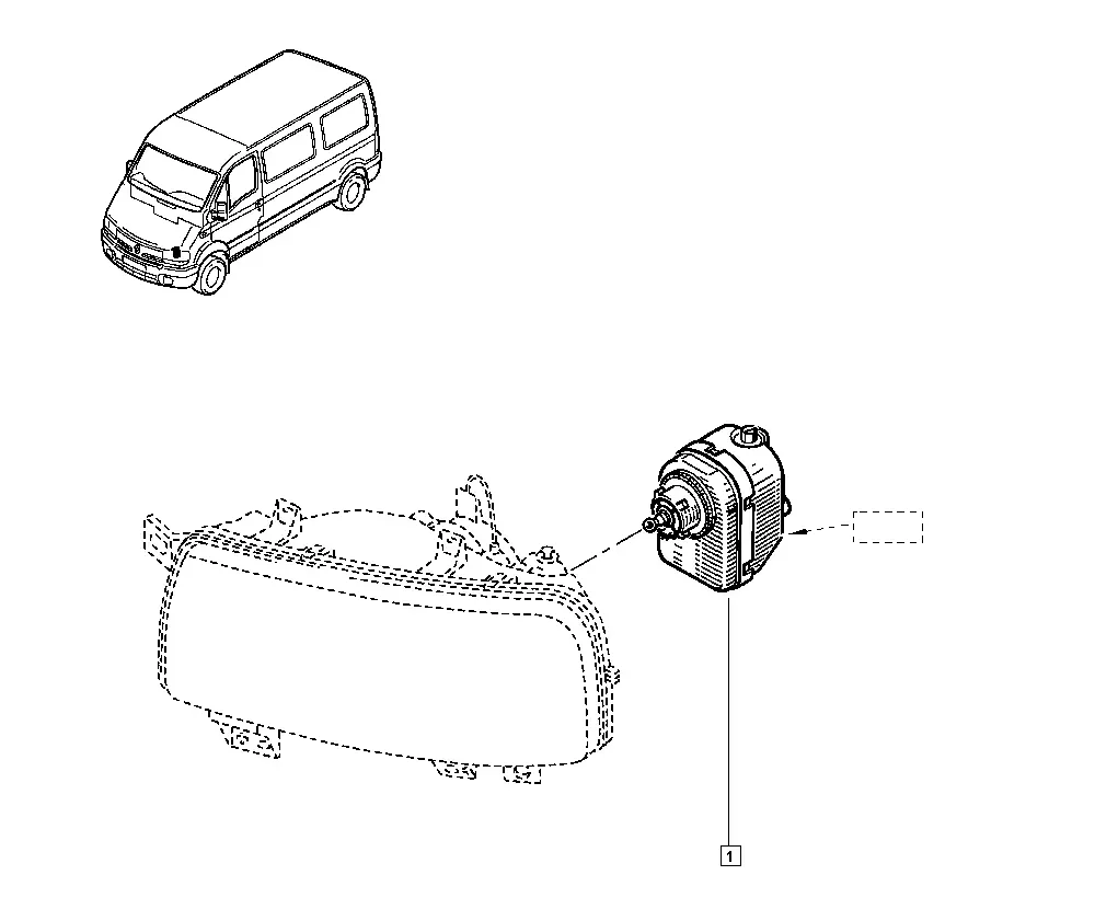 Headlight Leveling Motor diagram