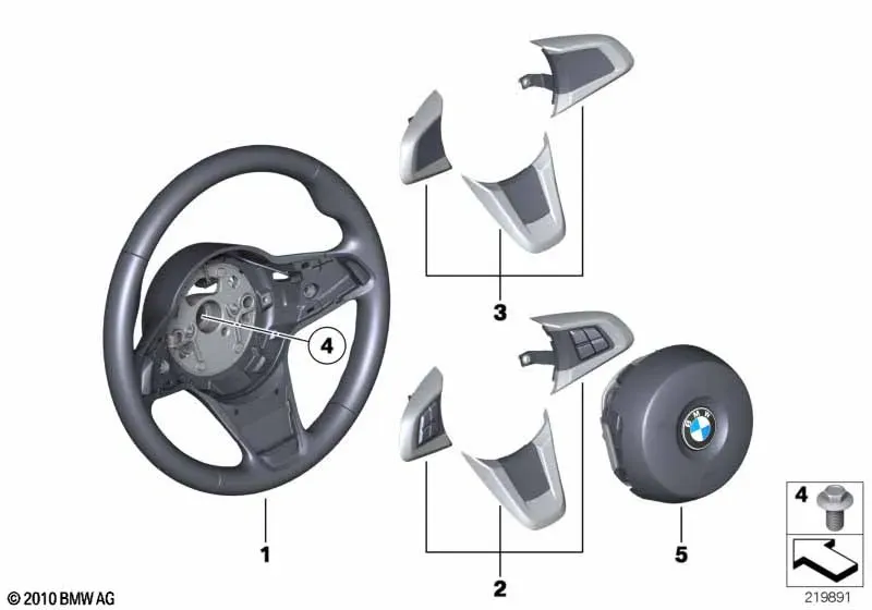 Leather Sport Steering Wheel with Airbag diagram