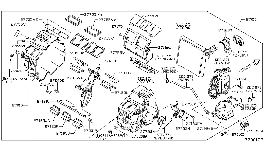 Front Heater Housing diagram