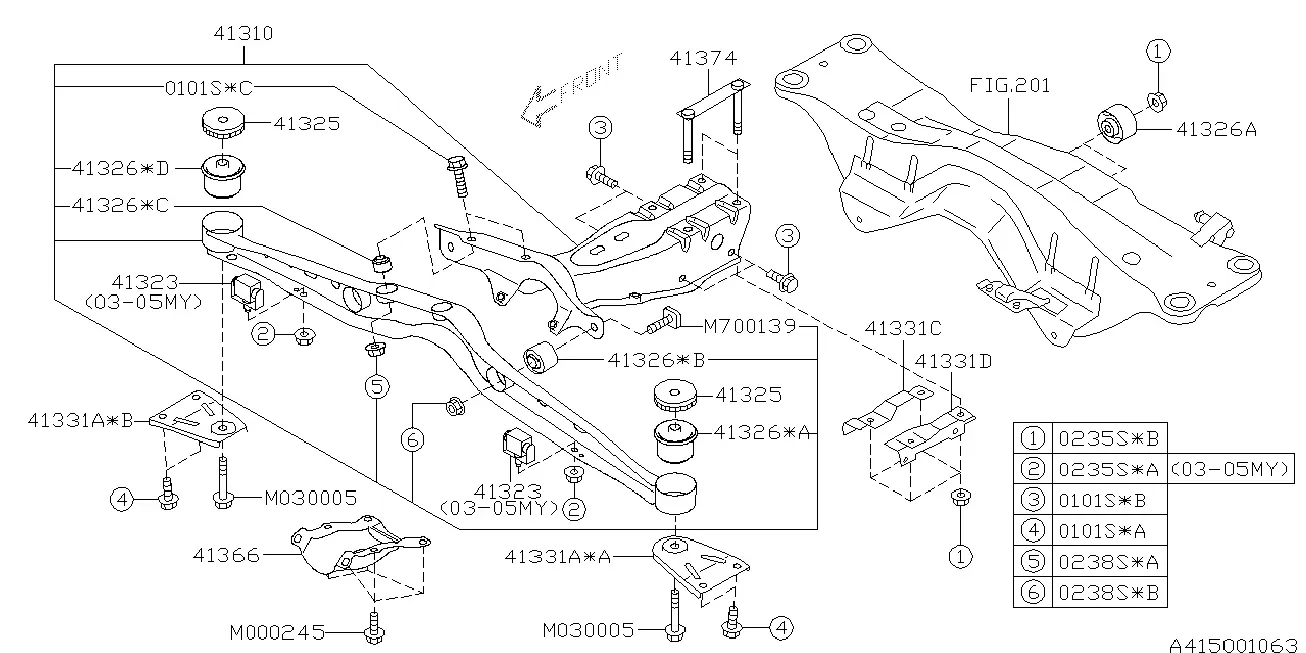 Differential Mounting diagram