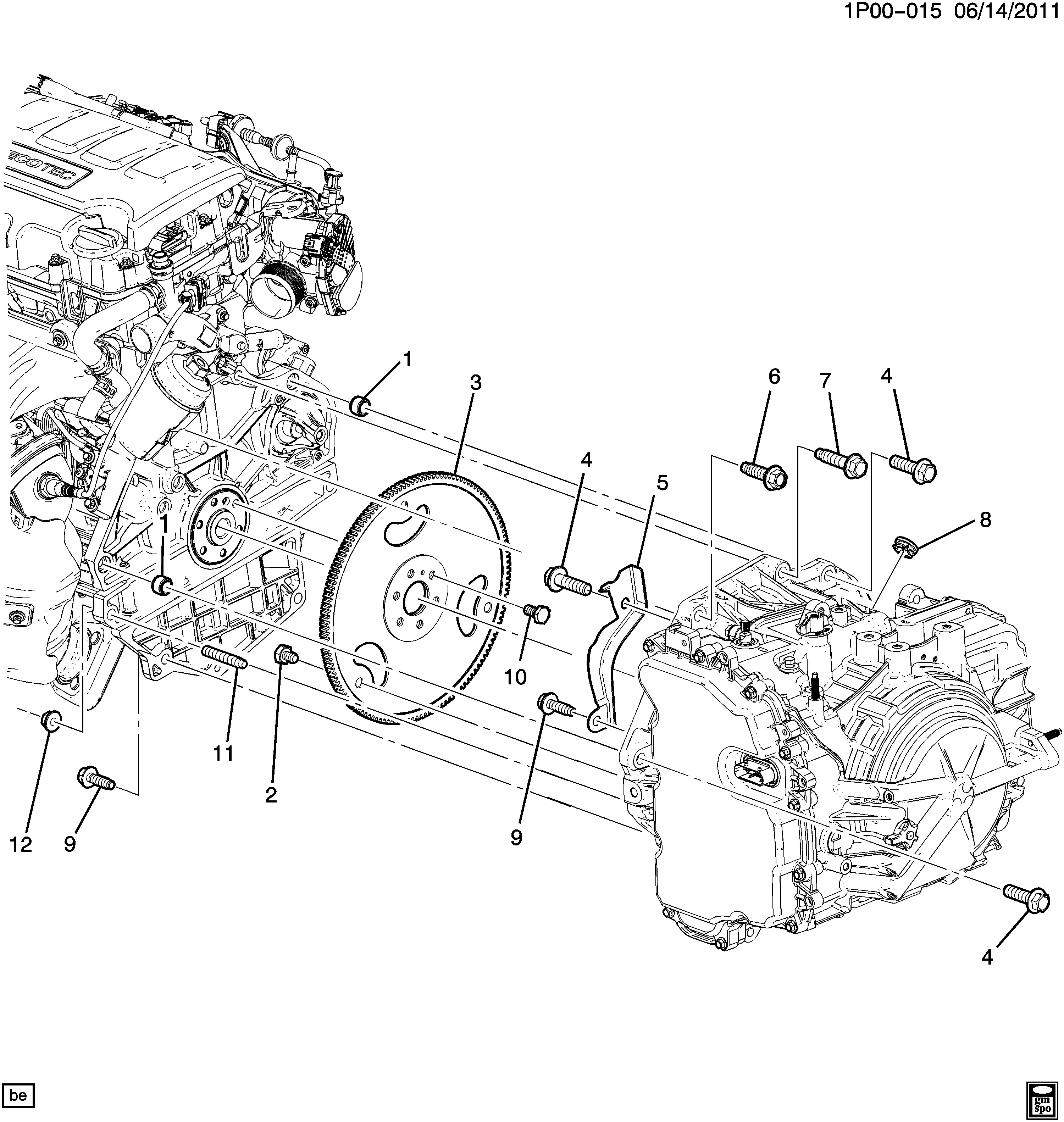 Engine To Transmission Mounting diagram