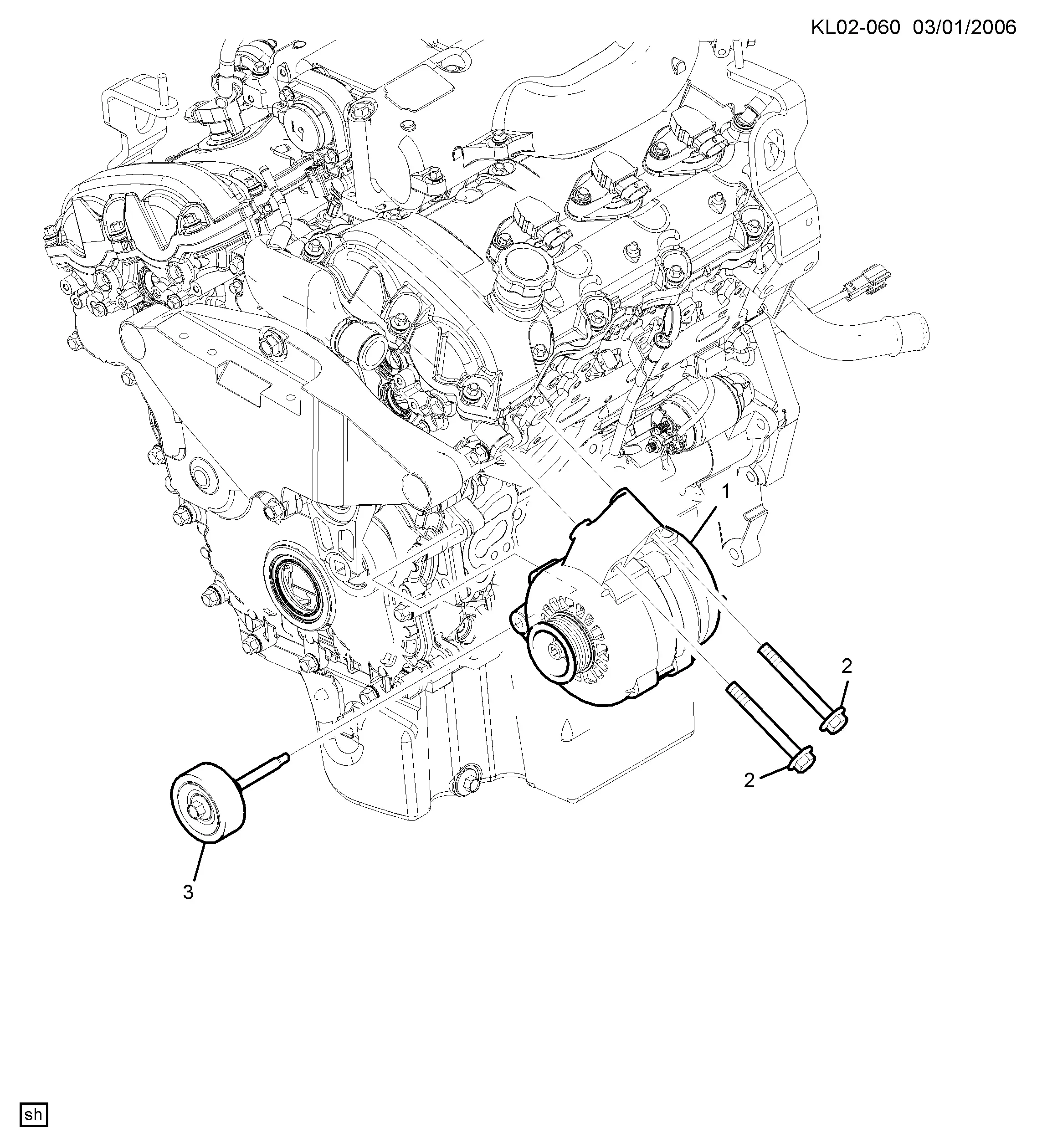 Alternator Mounting diagram