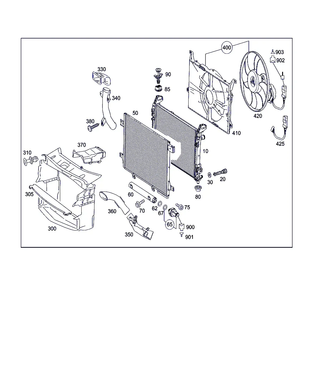 Radiator Mounting and Trim diagram