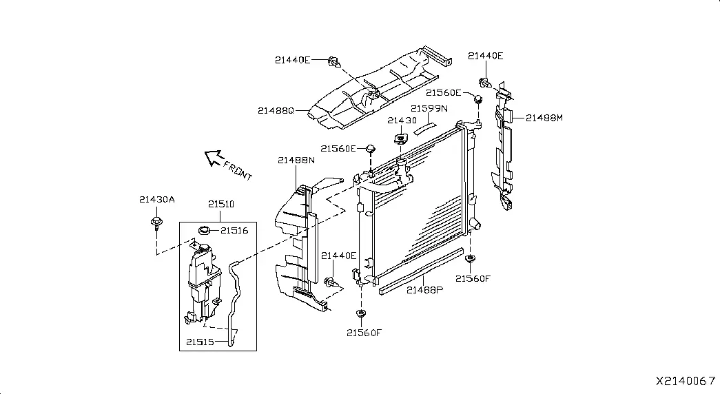 Radiator Mounts and Seals diagram