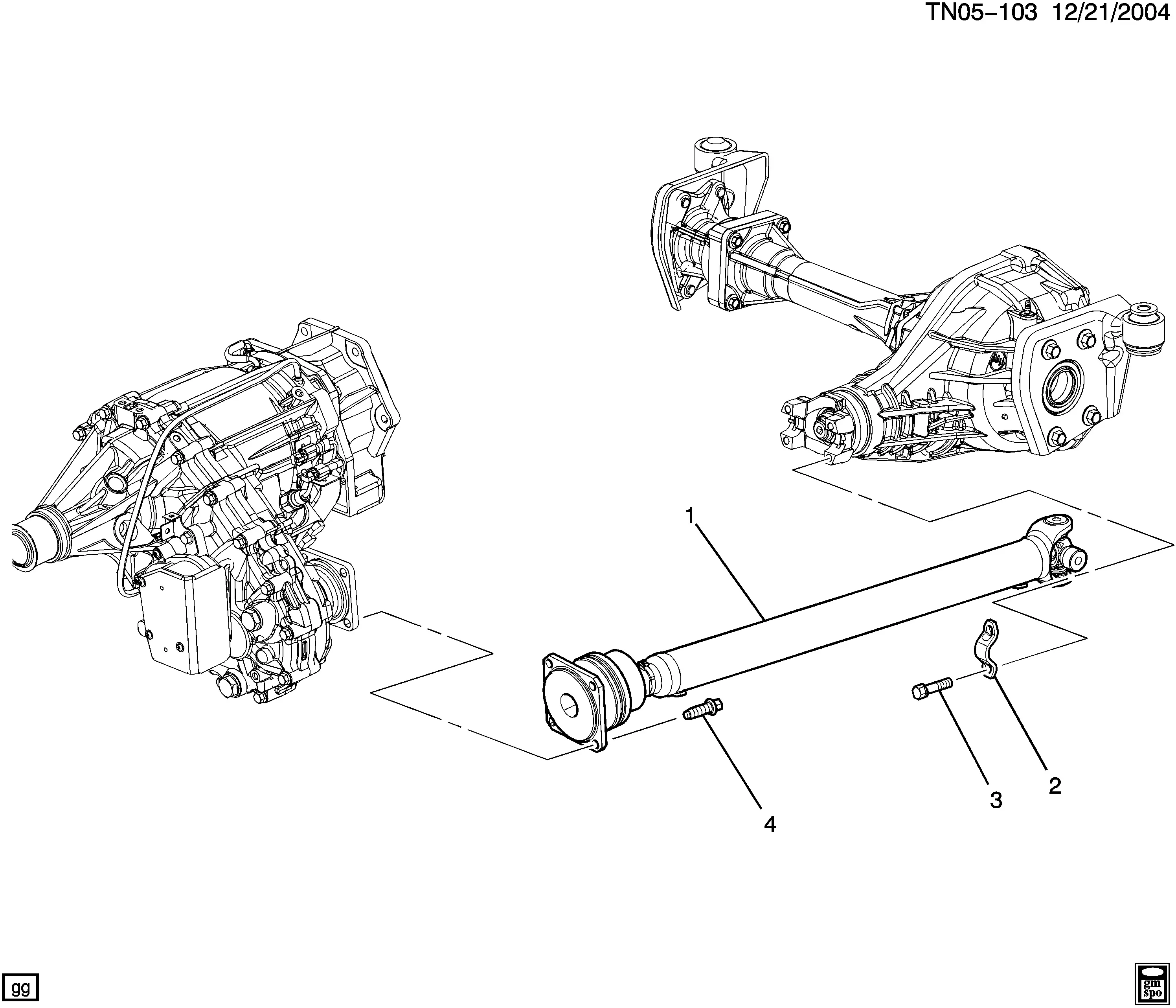 Front Axle Propeller Shaft Mounting diagram