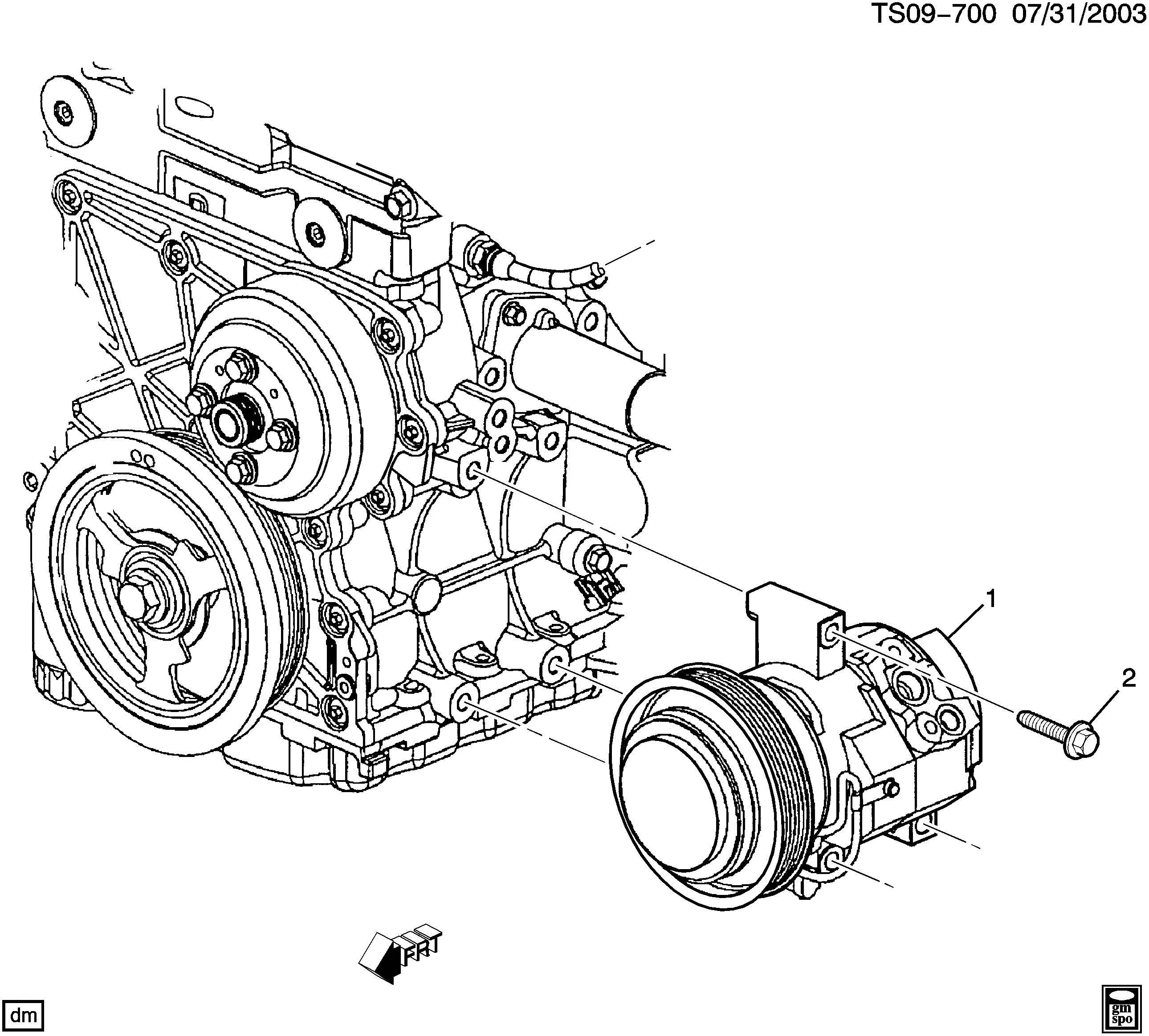 A/C Compressor Mounting diagram