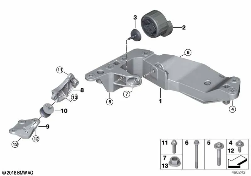 Transmission Mounting diagram