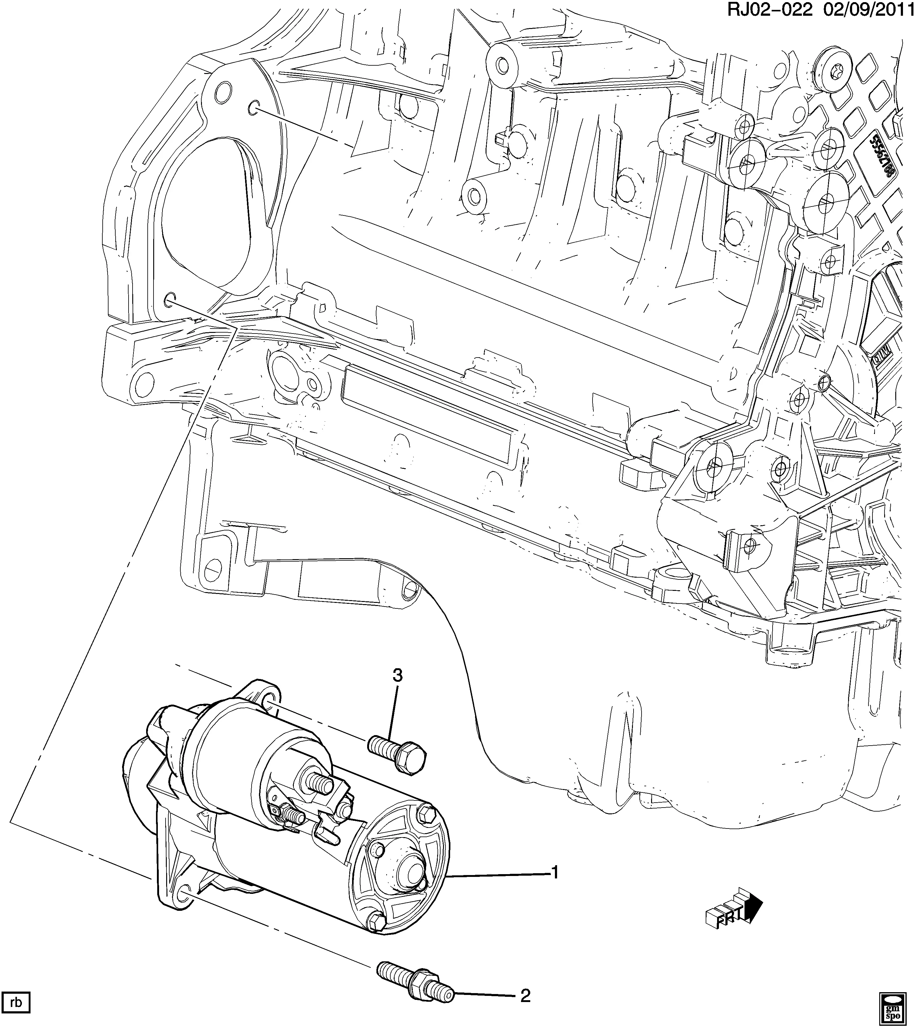 Starter Motor Mounting diagram