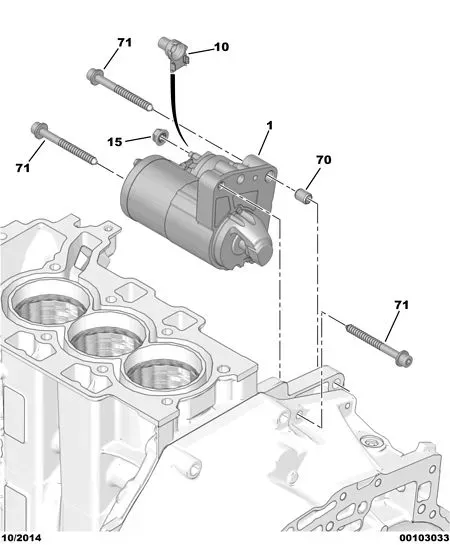 Starter Mounting diagram