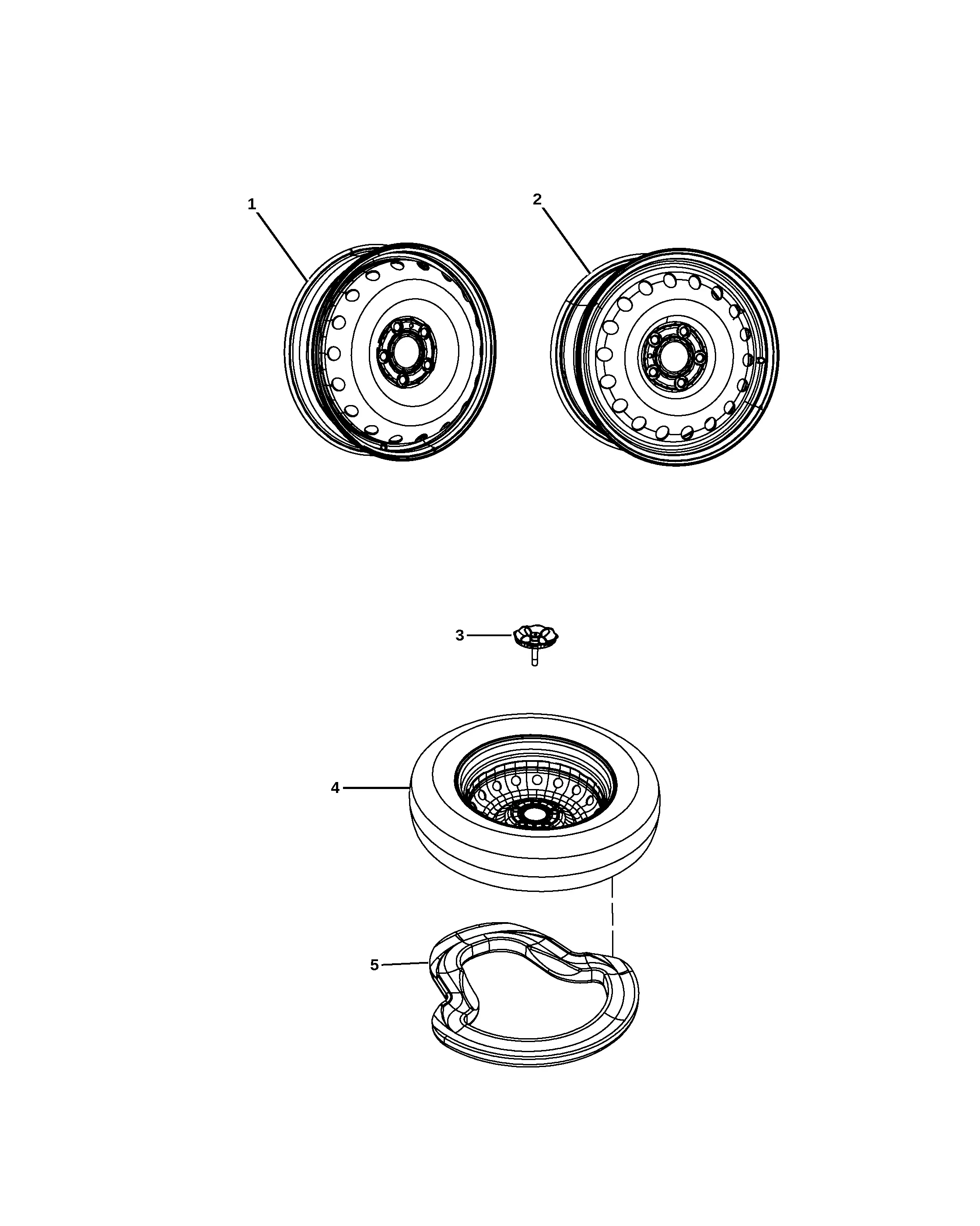 Spare Wheel Stowage diagram