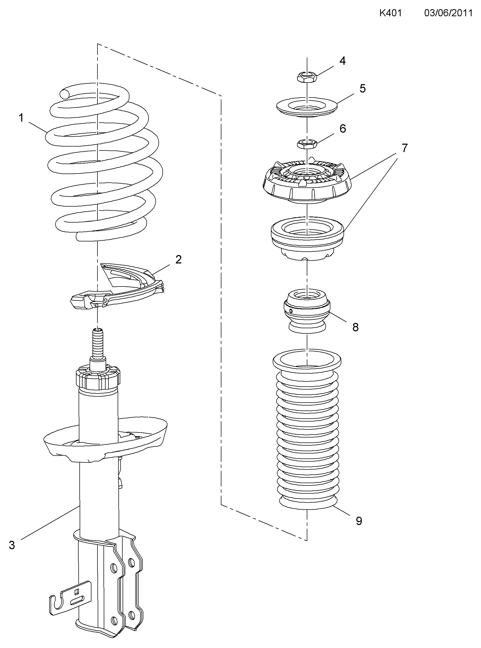 Front Shock Absorber Mounts diagram