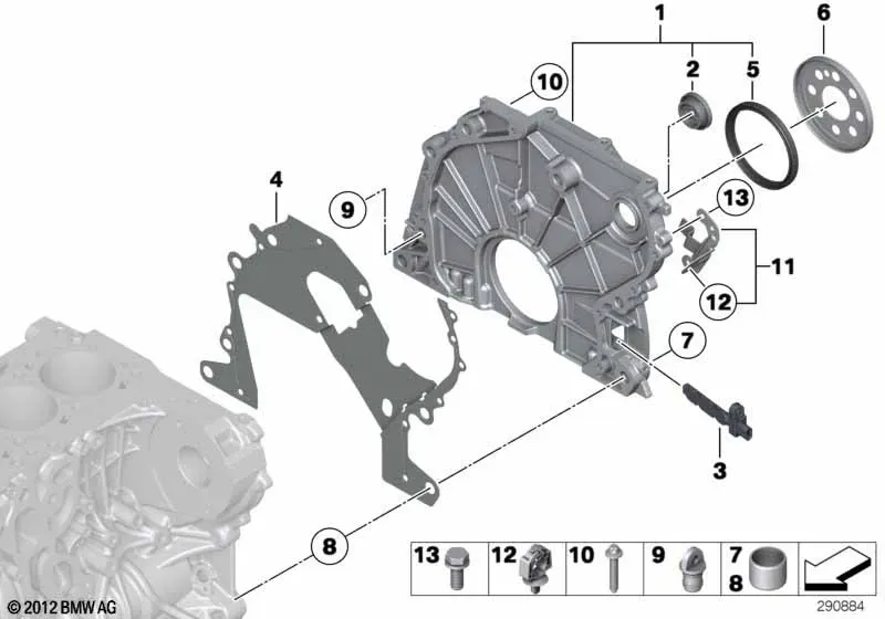 Timing Case Cover diagram