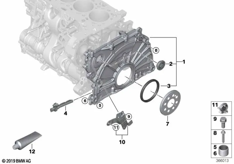 Timing Case Cover diagram