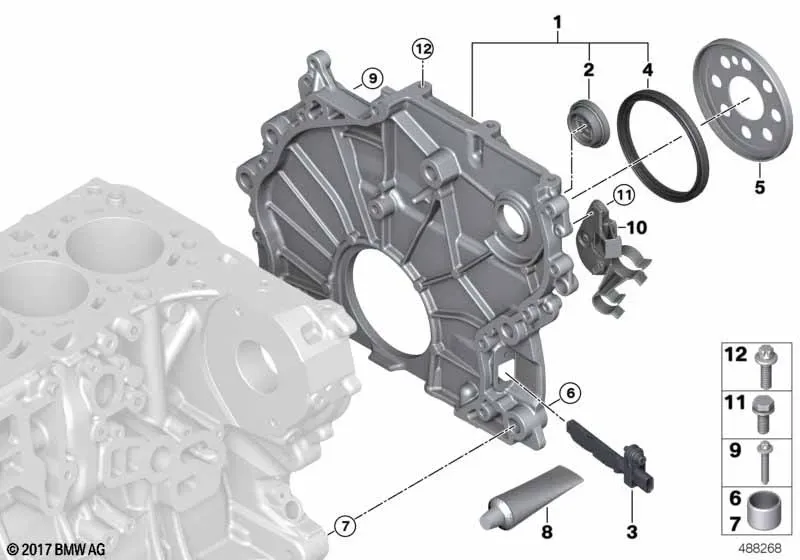 Timing Case Cover diagram