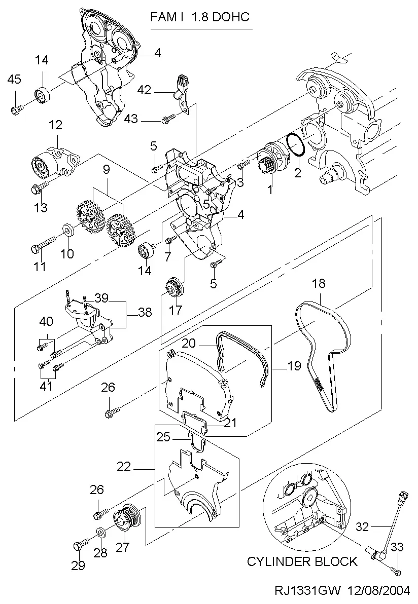 Timing Cover diagram
