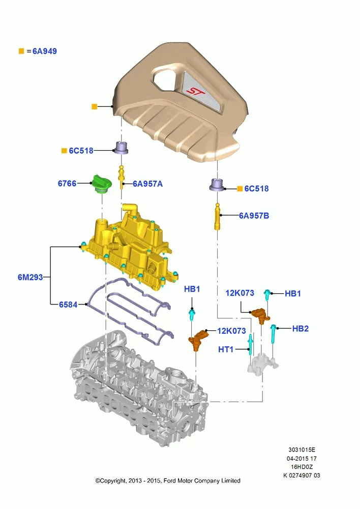 Cylinder Head Cover diagram