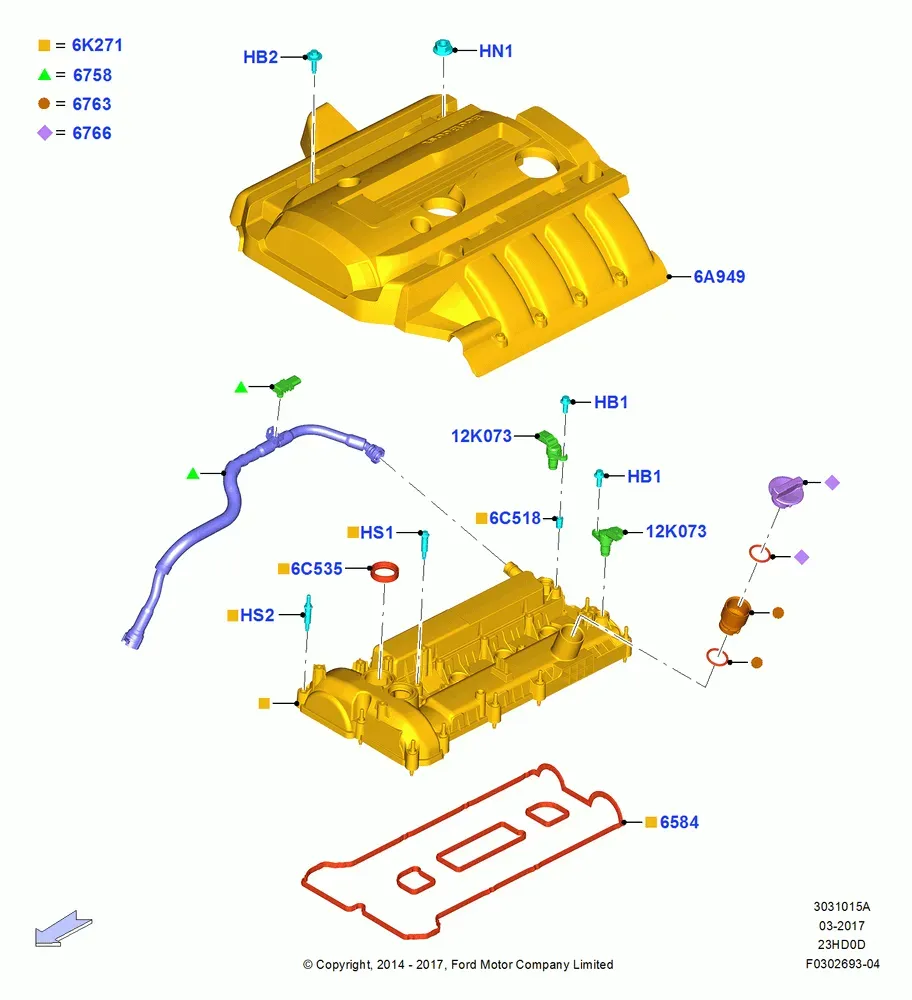 Cylinder Head Cover diagram