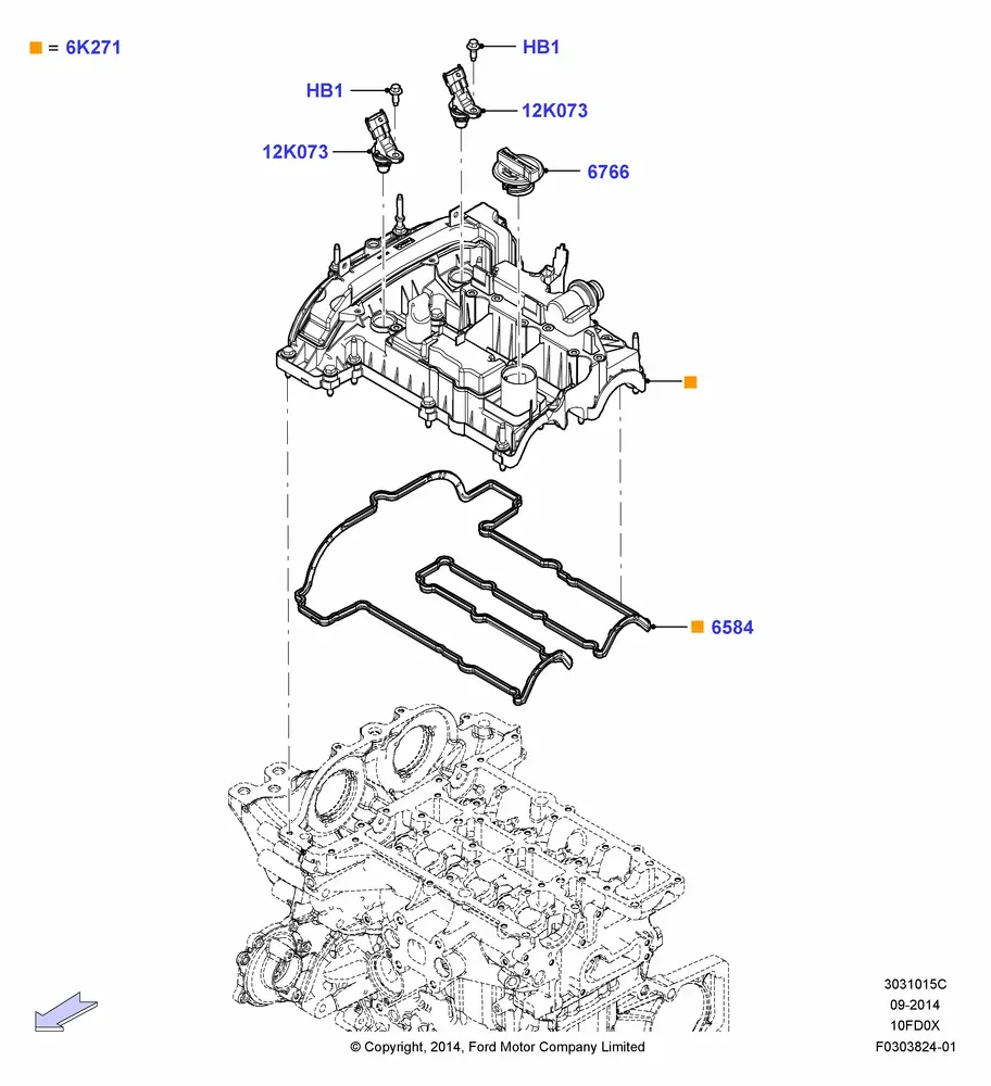 Cylinder Head Cover diagram